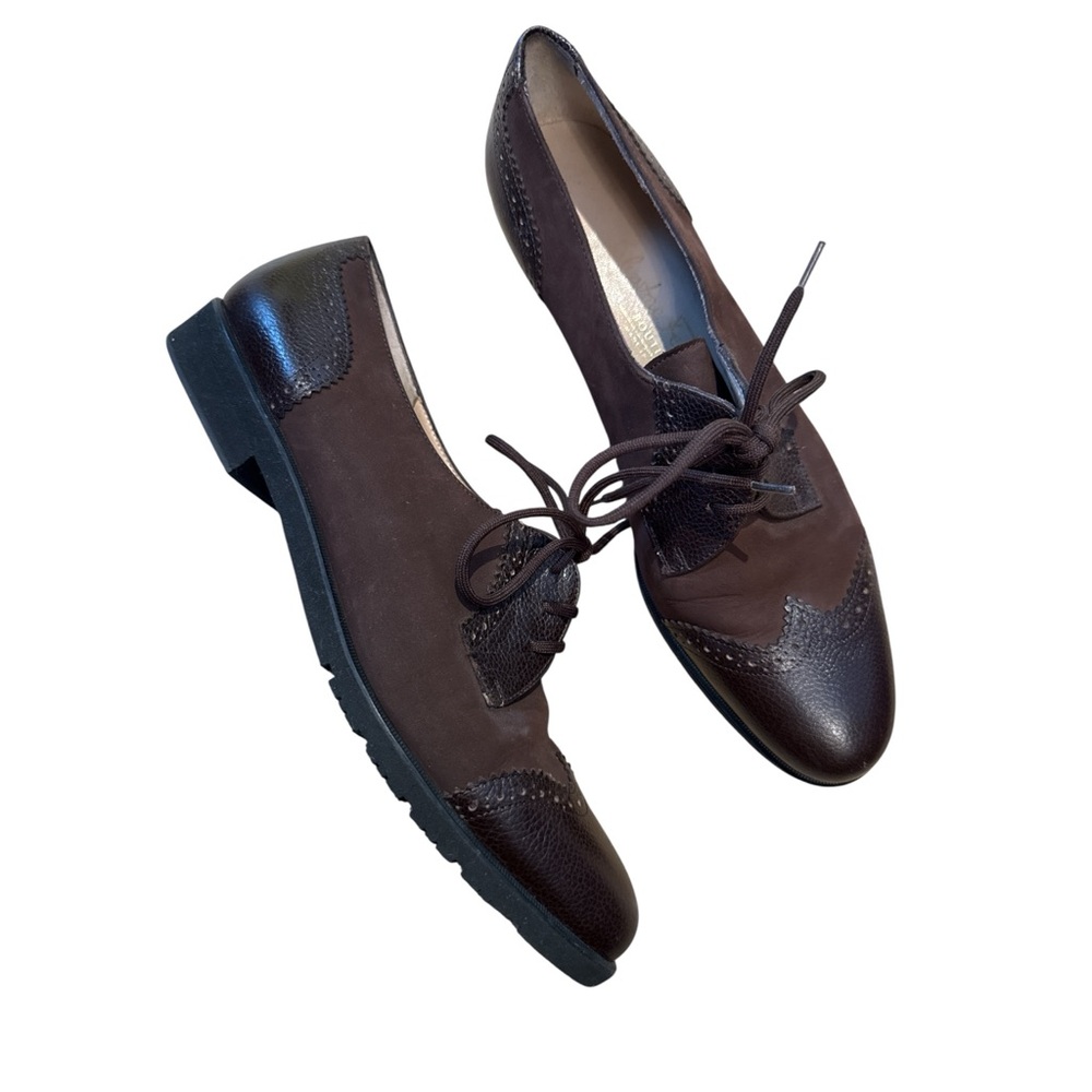 Women’s Vintage Brown Suede & Leather Ferragamo Oxfords